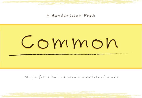 Common: A Handwritten Font for Creative Web Design