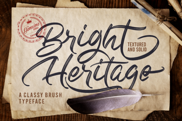 Discover Bright Heritage: A Versatile Brush Style Font