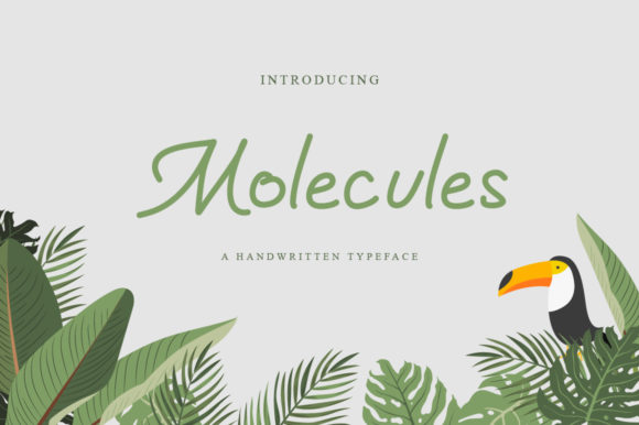 Elevate Your Design with Molecules: A Graceful Script Font