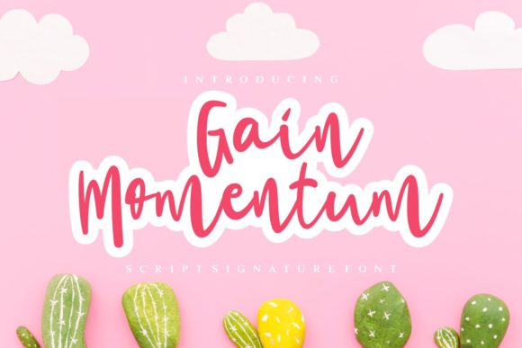 Gain Momentum: A Handwritten Font for Your Brand's Visual Edge