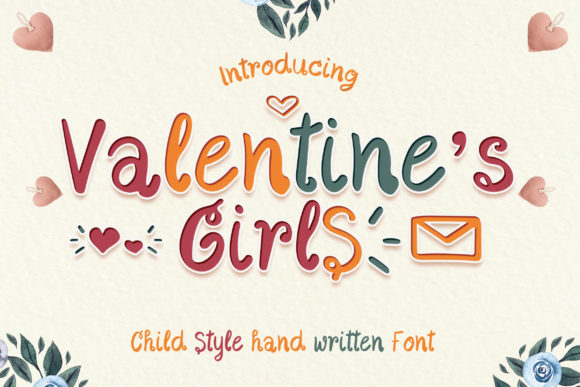 Valentine s Girls: A Charming Handwritten Font for Editorial Design