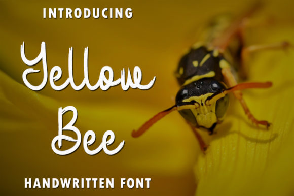 Yellow Bee: A Whimsical Handwritten Font for Editorial Design