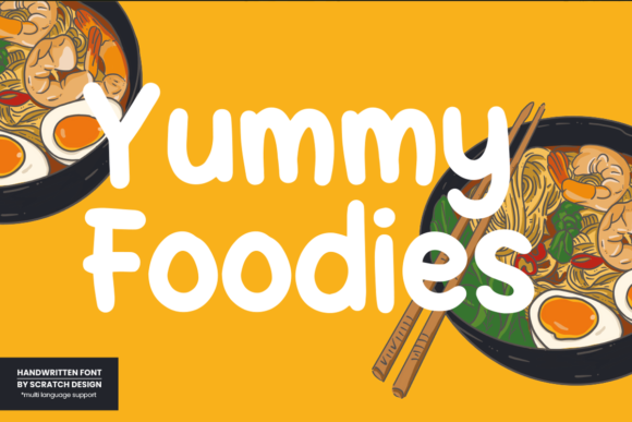 Yummy Foodies: A Handwritten Font for Engaging Brand Content
